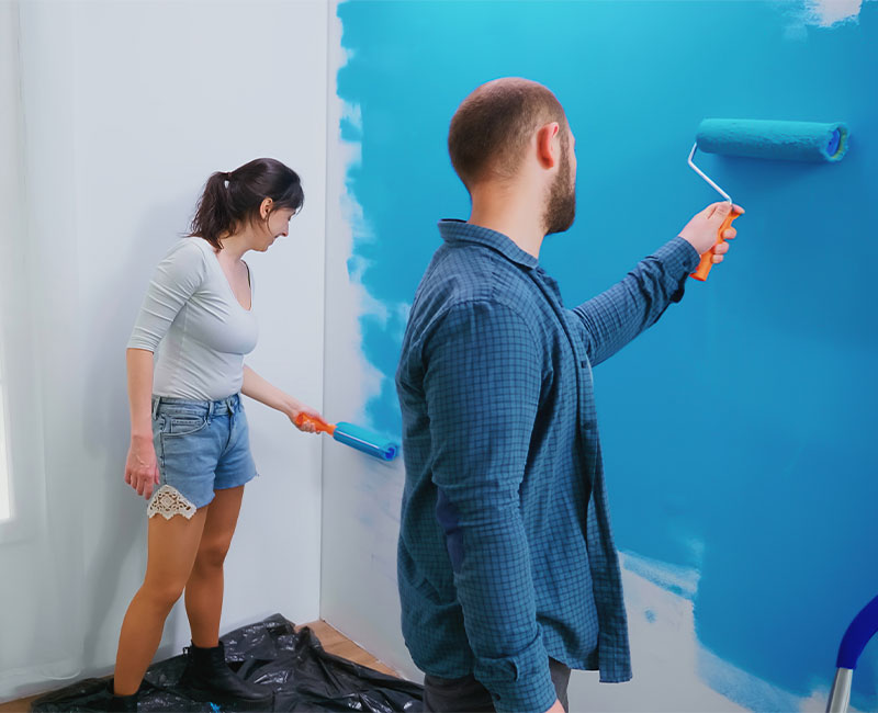 interior painting before and after